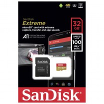 obrázek Paměťová karta SanDisk Extreme microSDHC 32GB A1 u3 4K 100MB/s V30 + SD adaptér 