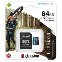 obrázek Paměťová karta Kingston Canvas Go! Plus MicroSDXC 64GB UHS-I U3 (170R/70W) + adaptér