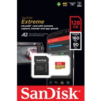 obrázek Paměťová karta SanDisk Extreme microSDXC 128GB A2 u3 4K 160MB/s V30 + SD adaptér 