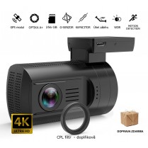 SLEVA: Autokamera Topcam FRONT WiFi 4K s dálkovým ovládáním a CPL filtrem zdarma