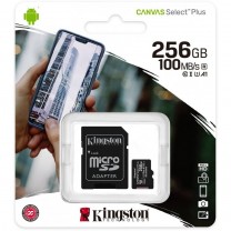 obrázek Paměťová karta Kingston Canvas Select Plus 256GB, class 10, 100MB/s UHS-I + SD adaptér